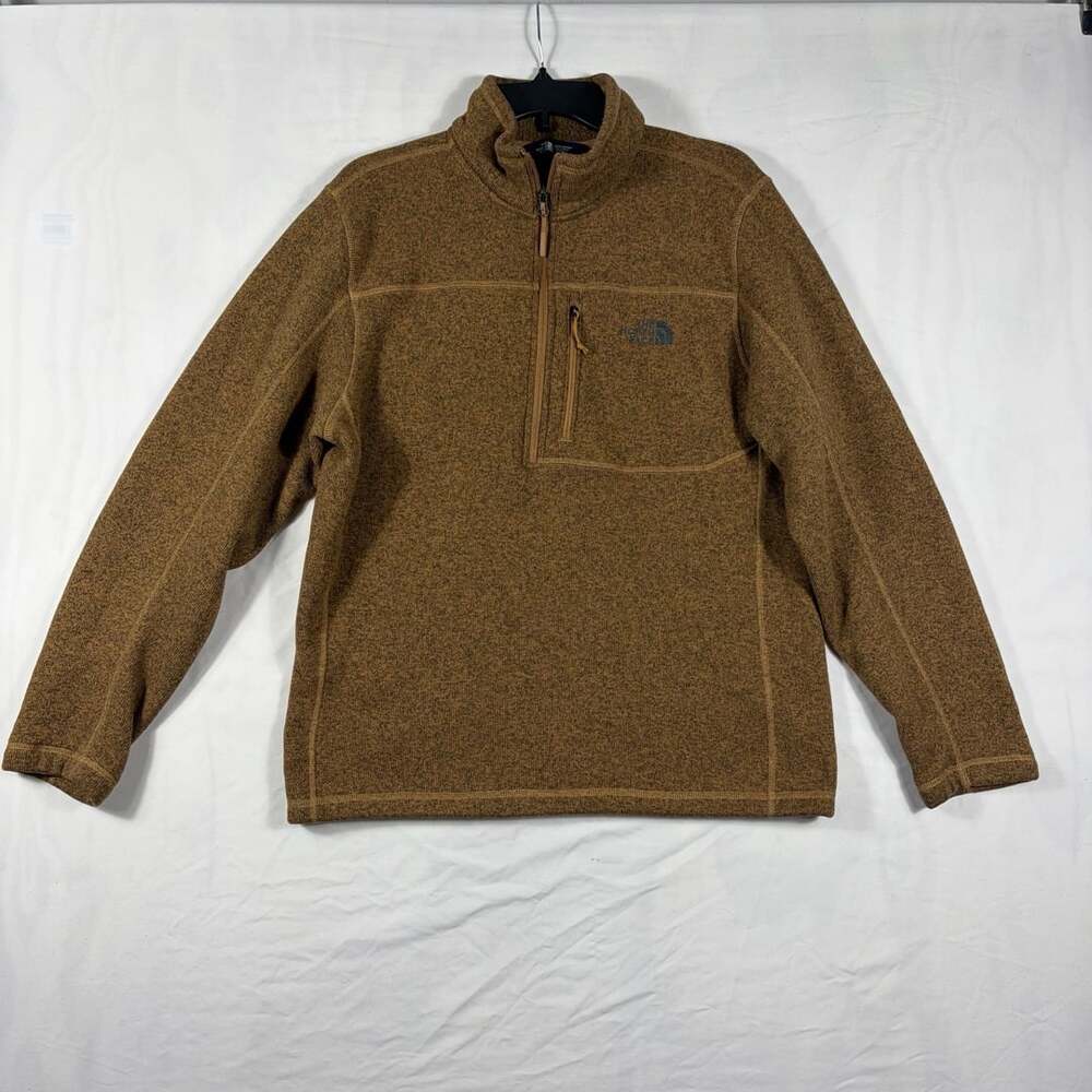 The North Face Gordon Lyons 1/4 Zip Size L Brown Fleece Jacket